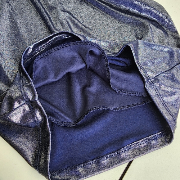 NWT Windsor Navy Blue Metallic Pencil Dress Long Sleeve Stretch Bodycon Bling S - Picture 13 of 16